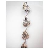 DaneCraft Sterling Silver Leaf Link Necklace - 17 Inch