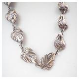 DaneCraft Sterling Silver Leaf Link Necklace - 17 Inch
