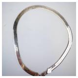 Stunning Herringbone Sterling Silver Necklace - 16-inch, 7.5mm Wide - CANADA Stamp