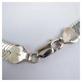 Stunning Herringbone Sterling Silver Necklace - 16-inch, 7.5mm Wide - CANADA Stamp