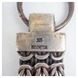 Lois Hill STERLING SILVER Indonesia Chainmail Key Chain
