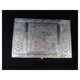Handicraft Made in India Ornate Elephant Motif Trinket Box - Velvet Interior 8"x2.5"
