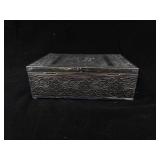 Handicraft Made in India Ornate Elephant Motif Trinket Box - Velvet Interior 8"x2.5"