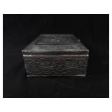 Handicraft Made in India Ornate Elephant Motif Trinket Box - Velvet Interior 8"x2.5"