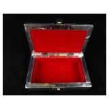 Ornate Embossed Metal Jewelry Box with Clasp - Circular Medallion Design