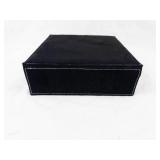 Velvet Jewelry Box - Ring Roll Tray, Lid Pocket & Front Clasp