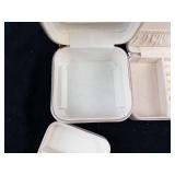 Travel Jewelry Case with Mirror - 2 Small Jewelry Travel Boxes (Lot of 3)