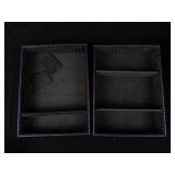 Travel Jewelry Case with Mirror - 2 Small Jewelry Travel Boxes (Lot of 3)
