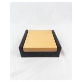 Faux Wood Pendant Necklace Display Box with Black Base