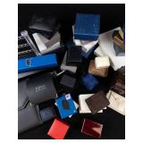 GP, Ecclissi & Landsstroms Assorted Jewelry Boxes - Pouches & Leather Chests. Used Conditon.