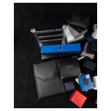 GP, Ecclissi & Landsstroms Assorted Jewelry Boxes - Pouches & Leather Chests. Used Conditon.