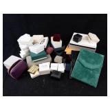 Roger Burke Jewellers & Rachel Galley Assorted Jewelry Boxes, Pouches & Cases. -Used Condition