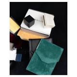 Roger Burke Jewellers & Rachel Galley Assorted Jewelry Boxes, Pouches & Cases. -Used Condition