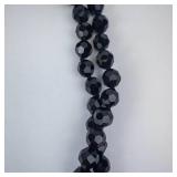 Heidi Daus Smoky-Color Glass Bead Necklace with Pave Rhinestone Ball Clasp - 40-Inch (COMES WITH HEIDI DAUS BOX & TAG NOT SHOWN)