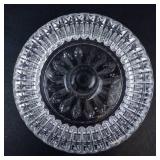 Vintage Crystal Cut Glass Pedestal Compote with Center Stem - 4-Inch Diameter
