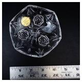 Princess House American Rose Lead Crystal Ring Holder - Made in Germany
