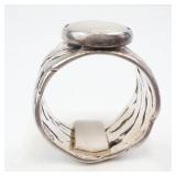 Pearl Sterling Silver Ring - Size 9.75
