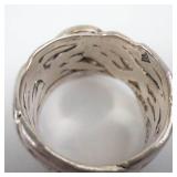 Pearl Sterling Silver Ring - Size 9.75
