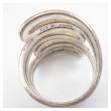 Sterling Silver Multi-Band Ring - Size 10.75