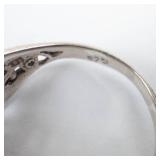 Sterling Silver Swirl & Leaf Ring - Size 6.75