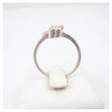 Sterling Silver Citrine Mouse Ring - Size 7