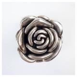 Sterling Silver Rose Ring - Floral Cluster Ring
