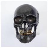 Large Skull Ring with Gold Tone Teeth - Base Metal, Size 13