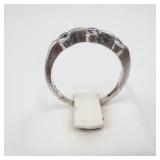 Sterling Silver 3 Stone CZ Ring - Size 7