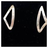 Aerie Sterling Silver Diamond-Shaped Open Frame Earrings