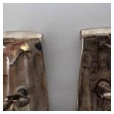 James Avery Sterling Silver Omega Back Earrings - Vintage Art Deco Scroll Style (Pair)