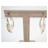 Sterling Silver Dolphin Dangle Earrings - 925 Stamp, Hinged Bar Pair