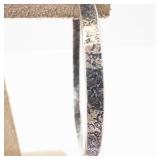 Sterling Silver Hoops (925) - Hammered Large Hoop Earrings