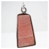Rhodochrosite Sterling Silver Bezel-Set Drop Earrings