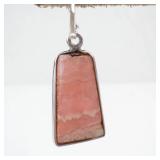 Rhodochrosite Sterling Silver Bezel-Set Drop Earrings