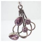 Pink Topaz Sterling Silver Drop Earrings