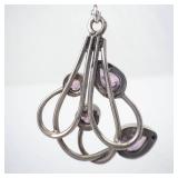 Pink Topaz Sterling Silver Drop Earrings