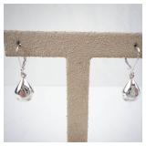 Sterling Silver Aquamarine & Teardrop Drop Earrings - 925