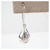Sterling Silver Aquamarine & Teardrop Drop Earrings - 925