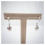 Sterling Silver Aquamarine & Teardrop Drop Earrings - 925