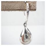 Sterling Silver Aquamarine & Teardrop Drop Earrings - 925