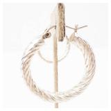 Sterling Silver Rope Hoop Earrings - Twisted Wire Hoops