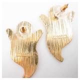 Sugarfix Boo Ghost Earrings - Gold-Tone with Crystals
