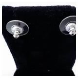 NF Sterling Silver Marcasite Drop Earrings