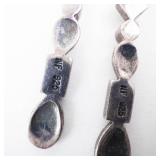 NF Sterling Silver Marcasite Drop Earrings