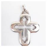 Rare James Avery 925 Sterling Silver Cross Pendant with Trefoil Ends
