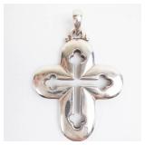 Rare James Avery 925 Sterling Silver Cross Pendant with Trefoil Ends
