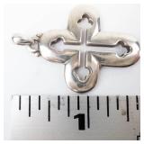 Rare James Avery 925 Sterling Silver Cross Pendant with Trefoil Ends