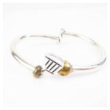 SUPER UNIQUE Navika 925 Sterling Silver Bracelet with Gold-Tone Ball Accent - 26.55 g