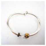 SUPER UNIQUE Navika 925 Sterling Silver Bracelet with Gold-Tone Ball Accent - 26.55 g
