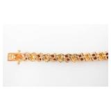 Ross-Simons Ruby Vermeil Bracelet - 18.3g, 7.5in